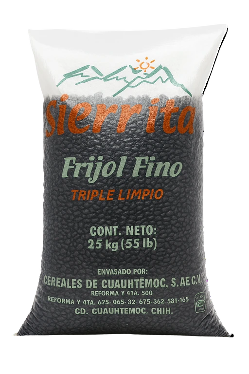 Costal de Sierrita Frijol Fino, variedad frijol negro