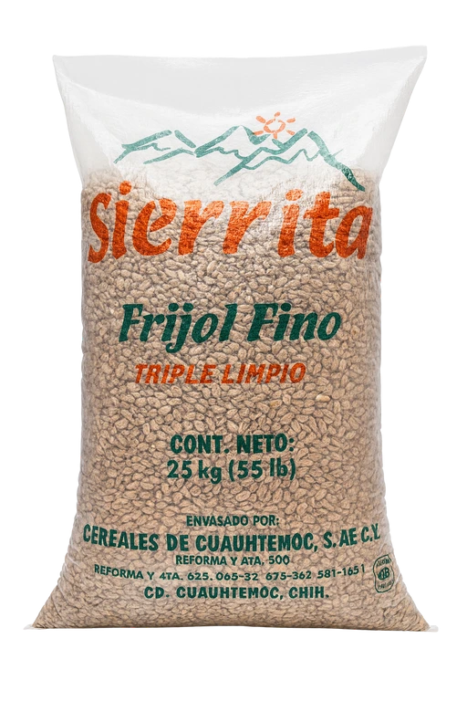 Costal de Sierrita Frijol Fino, variedad frijol pinto Saltillo